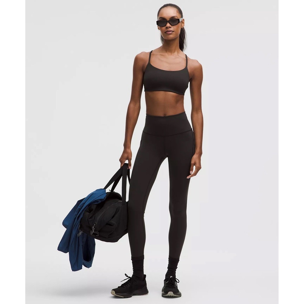 NWOT LULULEMON Wunder Train High Rise Tight with Pockets Black 0 25" inseam